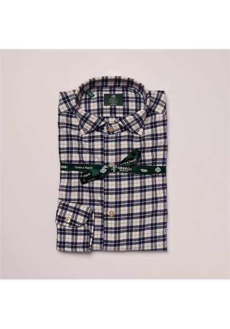 【新品タグ付き】LUCIANO/BORRELLI NAPOLI コットンローンセミワイドカラードレスシャツ「LUCIANO